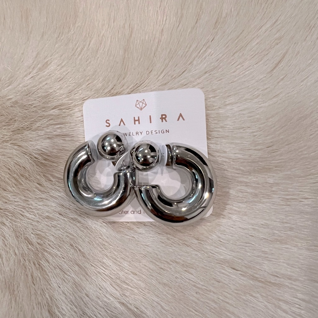 Sahara Kelly Tube Hoop Earrings Brand New